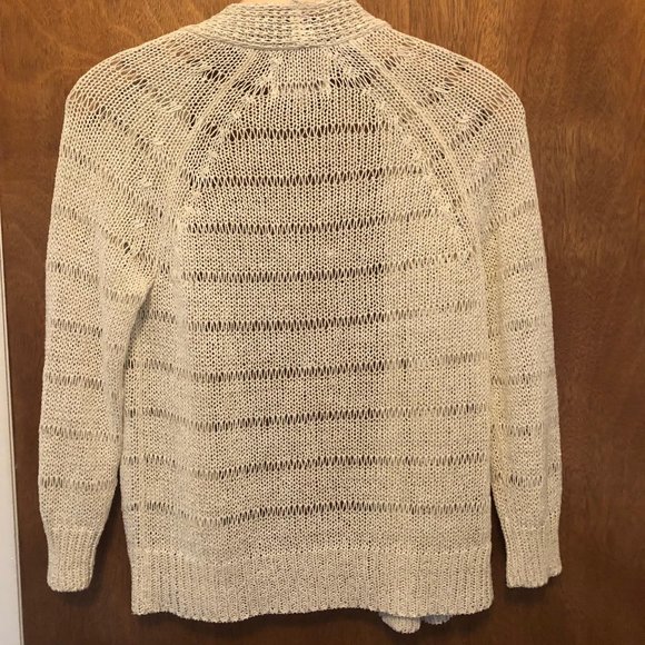 Gorgeous BANANA REPUBLIC Heritage open cardigan, gold threads, size small - Picture 4 of 5